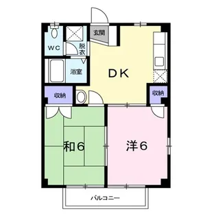 ランデックスK【1階】の間取り