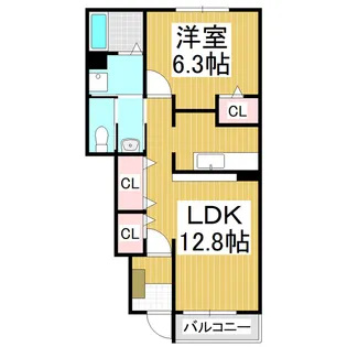 ロワジールひばり【1階】の間取り