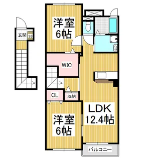 ベルソレイユ A【2階】の間取り