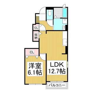 ベルソレイユ A【1階】の間取り