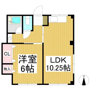 コーポみや【103号室】の間取り