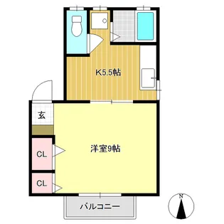 サンヴィレッジ・リラE・F棟【E3号室】の間取り