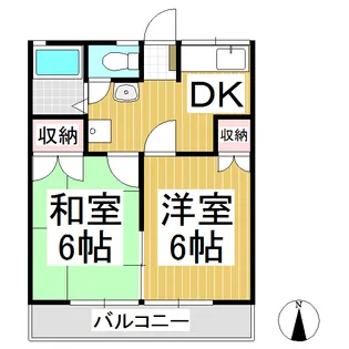 シティハイム宮浦【202号室】の間取り