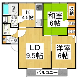 クレア・笹部 B棟【202号室】の間取り