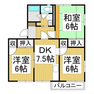 タウニィ桜【201号室】の間取り