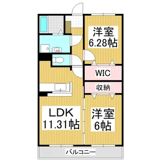 ヘスティア穂高二番館【203号室】の間取り