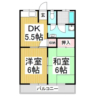 シルバーハイツⅠ【201号室】の間取り