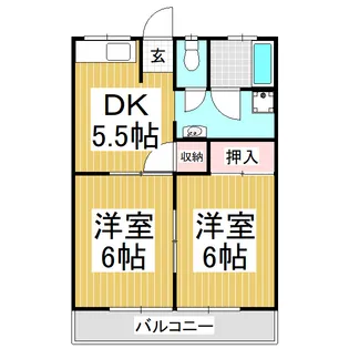 シルバーハイツⅠ【102号室】の間取り