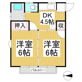 コーポローゼンブルグ【2-B号室】の間取り