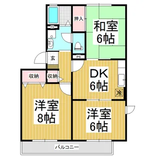ガーデン岳樹【201号室】の間取り