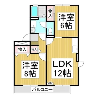 ガーデン岳樹【1階】の間取り