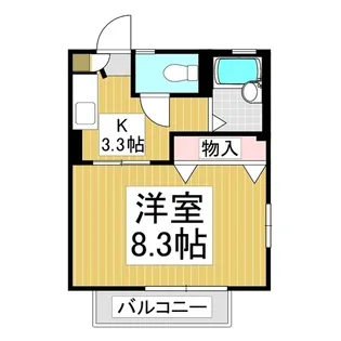 フレグランスひがの W棟【201号室】の間取り