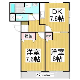 ピアーズたかぎパートⅠ【102号室】の間取り