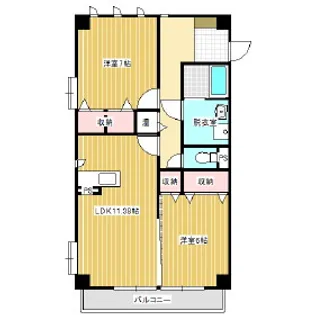 ジオ グランド ドエル【102号室】の間取り