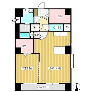 ジオ グランド ドエル【202号室】の間取り