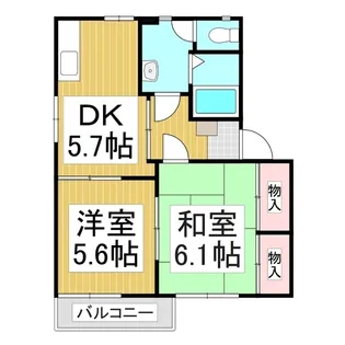 コート岡田屋 D棟【2階】の間取り