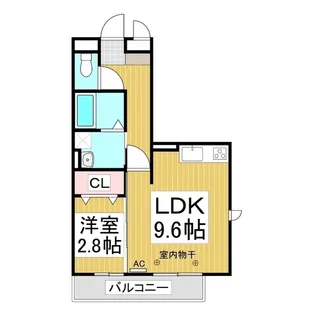イナダ バイシュライン【2階】の間取り