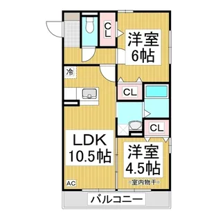 ラ メゾン ドュ ブラン【301号室】の間取り