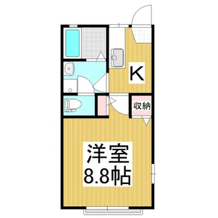 パインコート高宮北Ⅱ【2階】の間取り