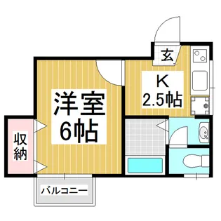 コーポ美芳【201号室】の間取り