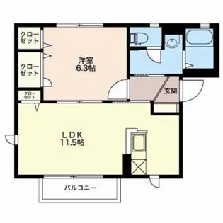 フォーレスしののい【101号室】の間取り