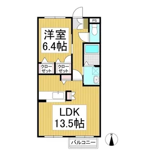 エスペランサ篠ノ井【206号室】の間取り