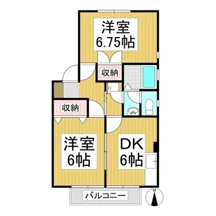 グレースメゾン篠ノ井 D棟【201号室】の間取り