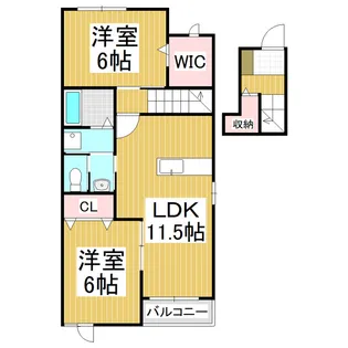 カンパーニャC【2階】の間取り