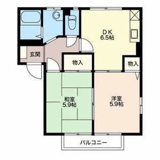 芝宮ハイツ【1階】の間取り