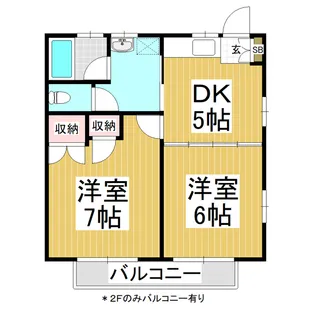 ハイツ中島【101号室】の間取り