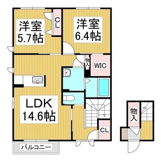 ラビネスト A棟【2階】の間取り