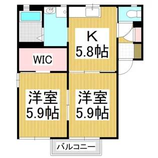 パークヒル B【201号室】の間取り