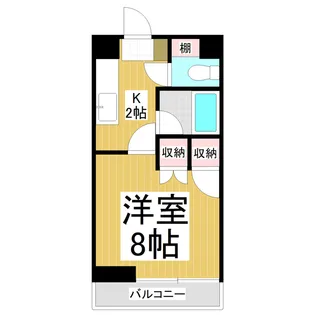美多利マンション【202号室】の間取り