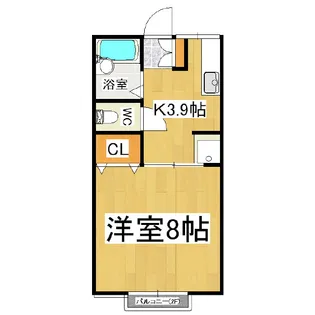 シティハイム笹賀【203号室】の間取り