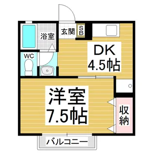 メゾン根岸【202号室】の間取り