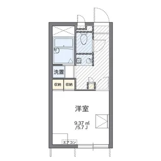 レオパレス松本中央【102号室】の間取り