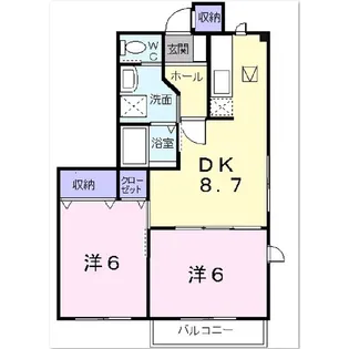 ソレイユトヨダB【101号室】の間取り