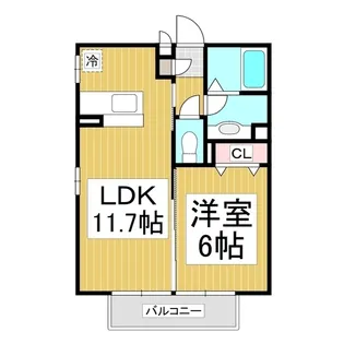 ハピネスコート【102号室】の間取り