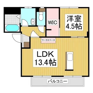 フレグランスアゼリアA【1階】の間取り