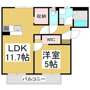 フレグランスアゼリアA【203号室】の間取り