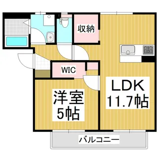 フレグランスアゼリアA【2階】の間取り