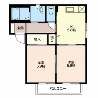 ベルソーナB【102号室】の間取り
