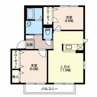 プロヴァンスE【2階】の間取り