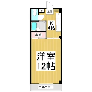 サンルート若里【1階】の間取り