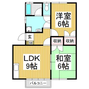 コーポ平岡【202号室】の間取り