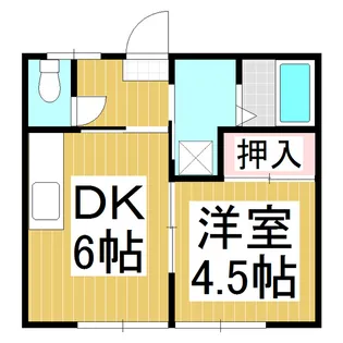 メイゾン早苗【1階】の間取り