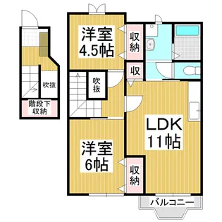 陽光ハイツ北【202号室】の間取り