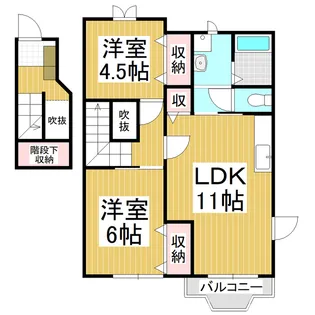 陽光ハイツ北【201号室】の間取り