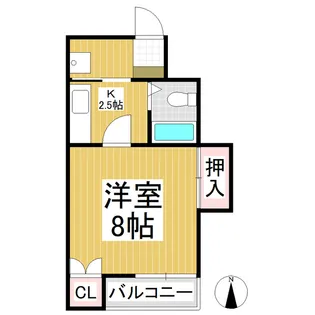 メゾンAK【1-B号室】の間取り