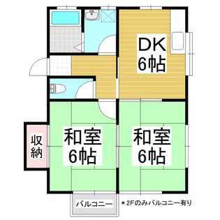 ハーモニーハウス【2-C号室】の間取り